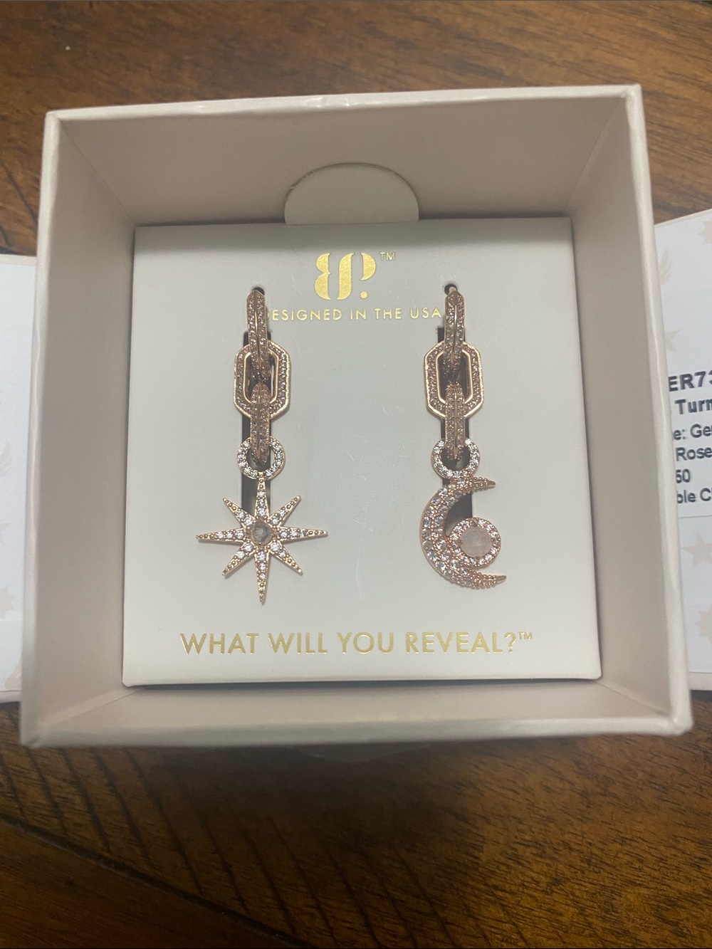 Bomb Party Halo Earrings - Genuine Moonstone - Rose Gold - Tears Turned To Stars
